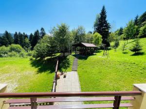 a view of a park with a gazebo at Ideal Predeal in Predeal