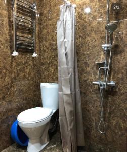 a bathroom with a toilet and a shower at Apartment in Dilijan in Dilijan