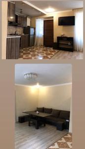 a living room and a living room with a couch at Apartment in Dilijan in Dilijan