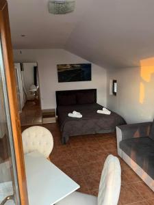 a small room with a bed and a couch at Vila SIA Eforie Sud in Eforie Sud
