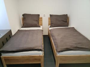 Posteľ alebo postele v izbe v ubytovaní Klid a pohoda v moderně vybaveném statku