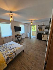 Kuchyň nebo kuchyňský kout v ubytování Grmač Apartments