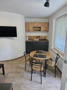 Kuchyň nebo kuchyňský kout v ubytování Grmač Apartments