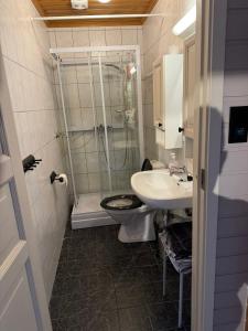 Koupelna v ubytování Very centrally located apartment with free parking + 10 fotografií