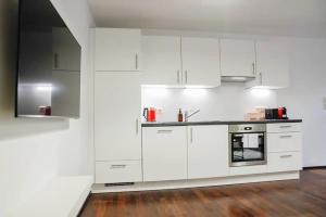 مطبخ أو مطبخ صغير في Authentic Austrian Flat in the South of Vienna