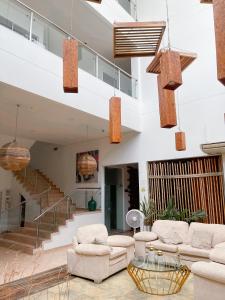 Posezení v ubytování Hotel Plaza Manfortt
