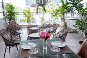 Μπαλκόνι ή βεράντα στο Golden Rose Premium Hotel Hanoi