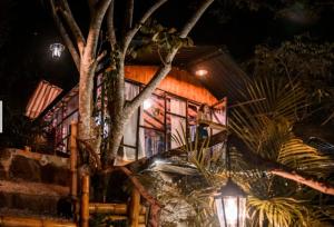 a house with a tree in front of it at The Luxury Glamping Star in San Gil +22 photos