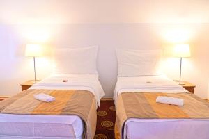Postel nebo postele na pokoji v ubytování Pirin rooms