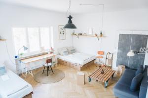 Posezení v ubytování raum life - Vintage Loft - Heimkino Netflix - 2x privat Parkplätze