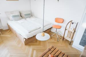 Postel nebo postele na pokoji v ubytování raum life - Vintage Loft - Heimkino Netflix - 2x privat Parkplätze