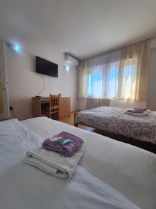 Postelja oz. postelje v sobi nastanitve Hotel Konaciste Trstenik