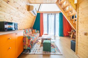 Posezení v ubytování Cozy House Gulebi
