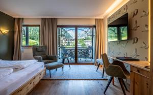 Voodi või voodid majutusasutuse Hotel der Wiesenhof toas