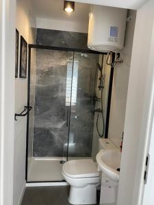 Koupelna v ubytování Apart Rembricz