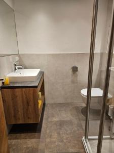 Koupelna v ubytování Haus Kathrein