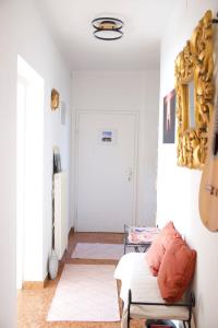 Posezení v ubytování Charmantes Appartment mit Yogastudio & Sauna