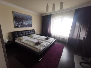 Posteľ alebo postele v izbe v ubytovaní danube paradise