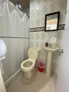 Koupelna v ubytování Hostal Casa Primavera