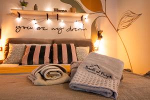 Letto o letti in una camera di Mariella sul borgo