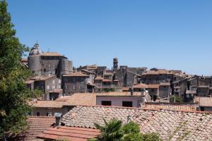 vista su una città con edifici e tetti di Mariella sul borgo a Ronciglione