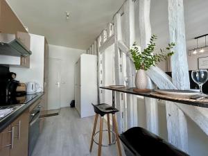 Dapur atau dapur kecil di Proche Seine - Studio - 2 pers