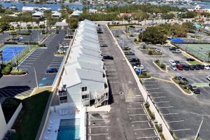 an aerial view of a parking lot next to a building at Perdido Dunes #27 in Orange Beach