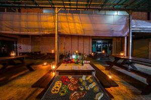 an overhead view of a table with food on it at Muju Snow Valley Pension in Muju