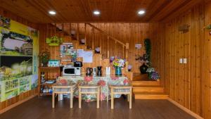 Η κουζίνα ή μικρή κουζίνα στο Pyeongchang Skyline Pension
