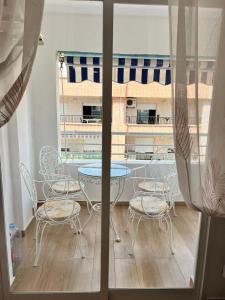 Μπαλκόνι ή βεράντα στο Acogedor apartamento en la playa