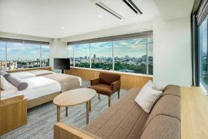 Posezení v ubytování ART HOTEL Nippori Lungwood
