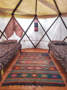 Postel nebo postele na pokoji v ubytování Eco glamping - Carpathians. Retreat hub Dzin Space