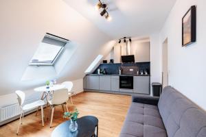 Η κουζίνα ή μικρή κουζίνα στο Glück Auf Appartements Herkulesstrasse Essen