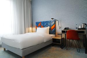 Postel nebo postele na pokoji v ubytování Hotel Faros Gdansk Airport