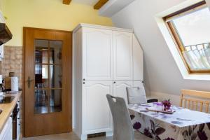 Kuchyň nebo kuchyňský kout v ubytování Ferienwohnung Vierheller