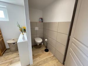 Koupelna v ubytování Gîte Ernec