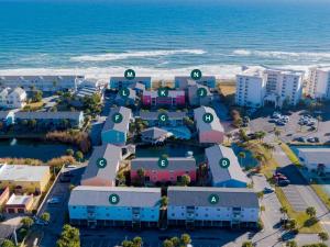 an aerial view of a resort near the ocean at Villas on the Gulf #H6 in Pensacola Beach