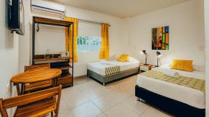 Cama ou camas em um quarto em Viajero San Andres Hostel