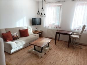 TV a/nebo společenská místnost v ubytování Izba v Modrom Dome
