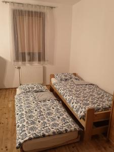 Postel nebo postele na pokoji v ubytování Izba v Modrom Dome