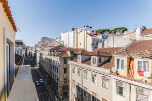 an aerial view of a city with buildings at Hygge House Downtown in Lisbon