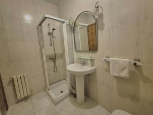 A bathroom at Hostal Galicia