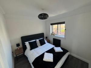Katil atau katil-katil dalam bilik di The Tipsy Turtle - Stylish 2 bed flat with parking