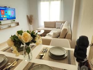 TV a/nebo společenská místnost v ubytování Boho Apartment Golem + 22 fotografií