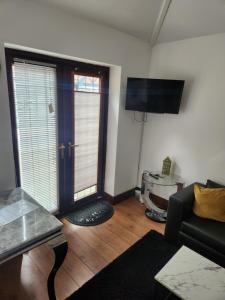 TV a/nebo společenská místnost v ubytování Cosy Studio Flat