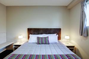 Postel nebo postele na pokoji v ubytování Ellerslie Palms Motel