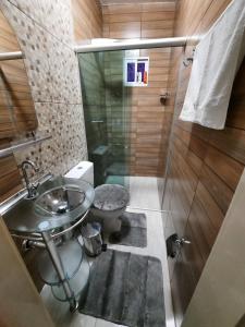 Koupelna v ubytování Apartamento Central