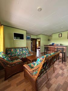 Coin salon dans l'établissement Lianita's Cottage (Selfcatering)