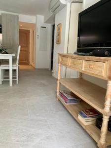 Μια τηλεόραση ή/και κέντρο ψυχαγωγίας στο Les Lavandiers appartement rénové totale avec climatisation