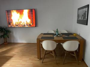 TV a/nebo společenská místnost v ubytování Casa Lobo